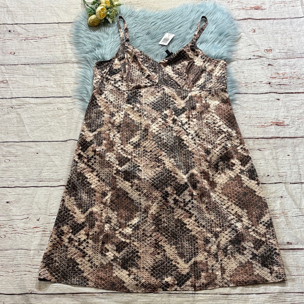New Torrid 2 Brown Snakeskin Print Sleeveless Dress Plus Siz 2X